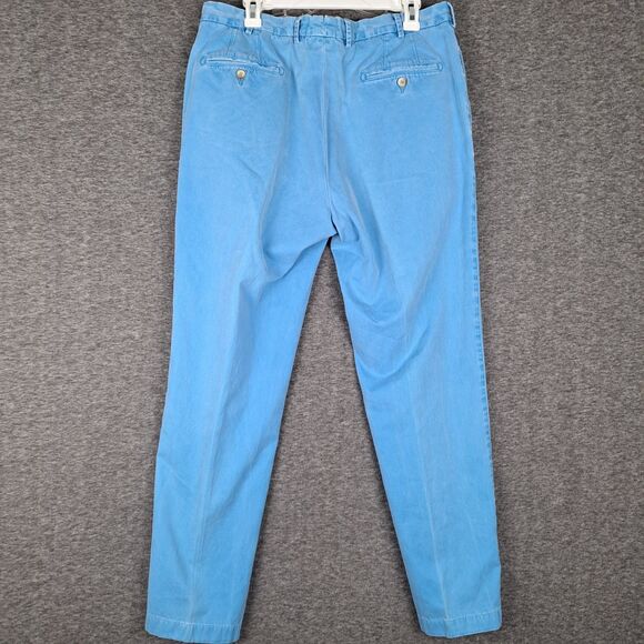Peter Millar Pants Men's 36 Blue Chino Khaki Preppy Golf Pima Cotton Preppy - Picture 2 of 15